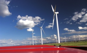 The van and some wind power
